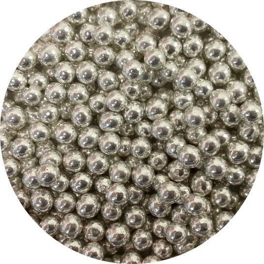 Cukrové perly strieborné stredné (50 g) AMO32 dortis