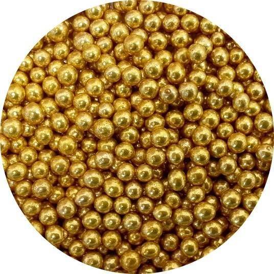 Cukrové perly zlaté malé (80 g) - dortis