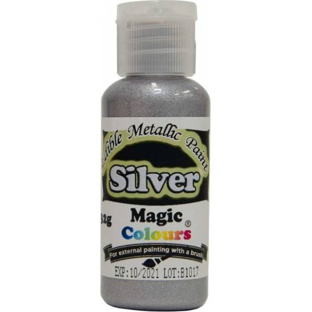 Tekutá metalická farba Magic Colours (32 g) Silver EPSLV dortis