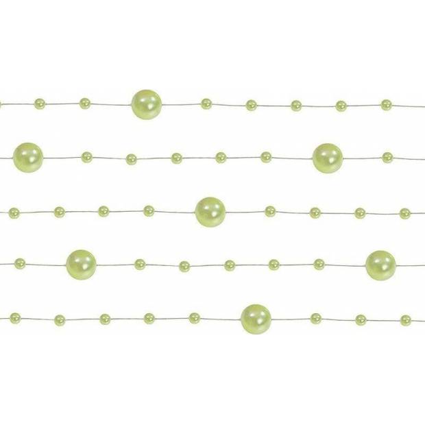 Perlová girlanda svetlo zelená 130 cm (5 ks) GP13 dortis