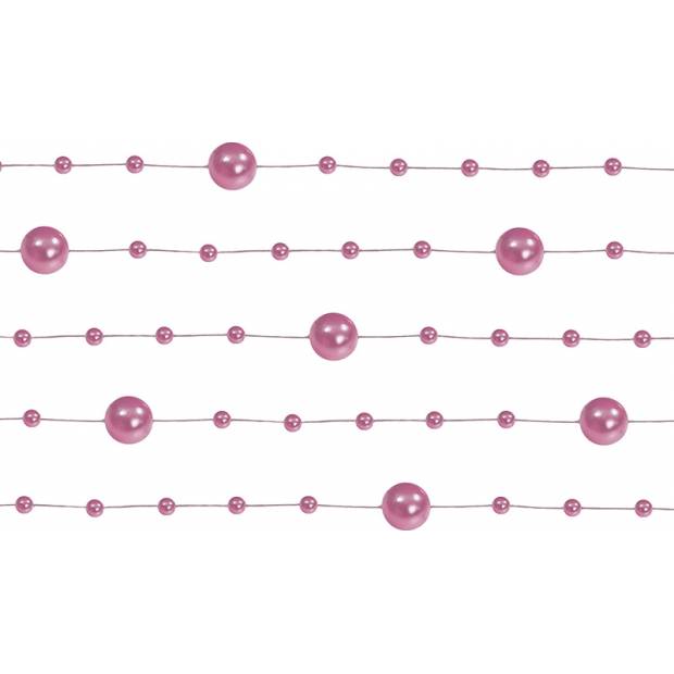 Perlová girlanda ružová 130 cm (5 ks) GP26 dortis