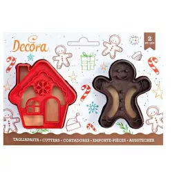 Vykrajovátko vianočný domček a gingerman 8cm - Decora