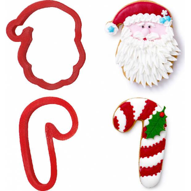 Vykrajovačka vianočná Santa Claus a cukrovinka 8 cm