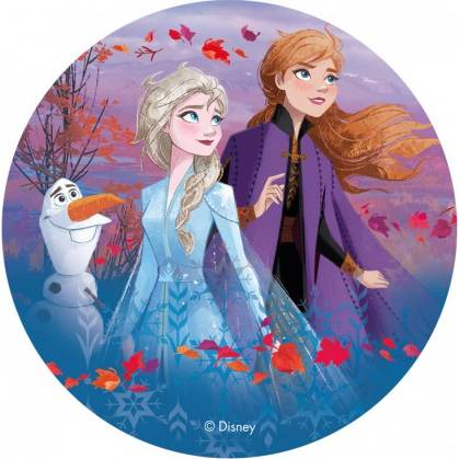 Jedlý papier Frozen 2 Anna A Elsa a Olaf 20 cm