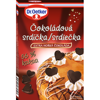 Dr. Oetker Čokoládové srdiečka extra horké (45 g) DO0043 dortis