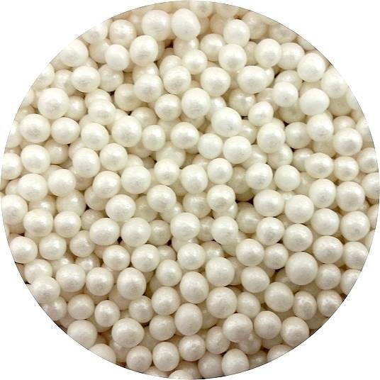 Cukrové perly biele perleťové (50 g) FL25855-1 dortis