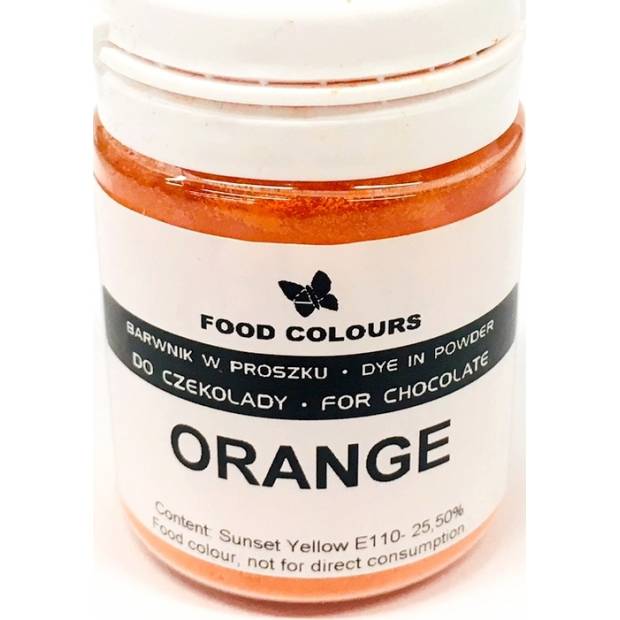 Prášková farba do čokolády Food Colours Orange (20 g) WS-P-205 dortis