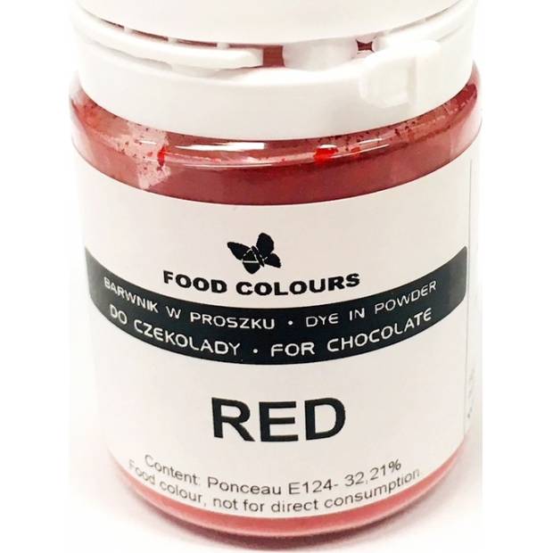 Prášková farba do čokolády Food Colours Red (20 g) WS-P-215 dortis