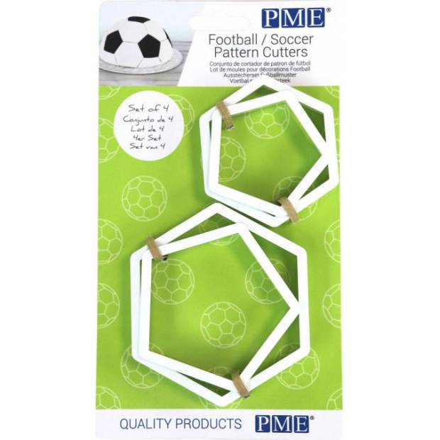 Vykrajovačky na futbalovú loptu rôzne veľkosti 4 ks