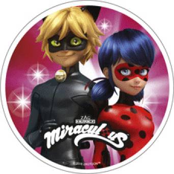 Jedlý papier Miraculous - Čarovná lienka a Čierny kocúr