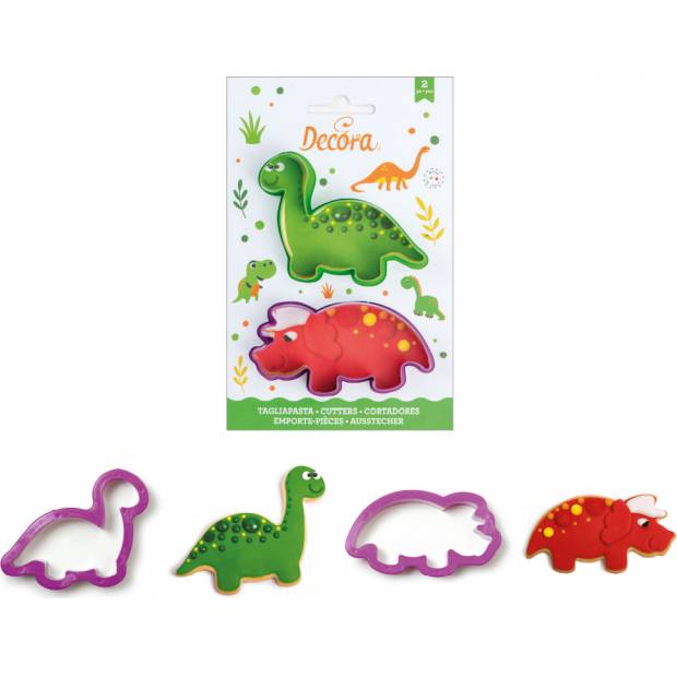 Plastová vykrajovačka - dinosaurus 2 ks