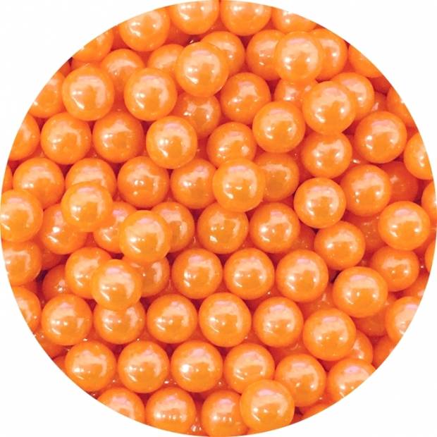 Cukrové perly oranžové 7 mm (200 g) 50306 dortis