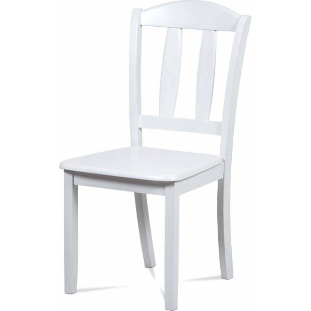 Jídelní židle celodřevěná, bílý matný lak SAVANA WT Art