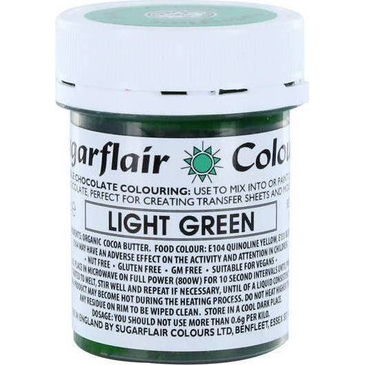 Farba do čokolády na báze kakaového masla Sugarflair Light Green (35 g) C308 dortis