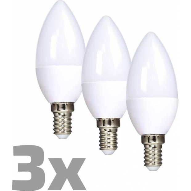 LED žárovka 3-pack, svíčka, 6W, E14, 3000K, 450lm, 3ks WZ431-3 ECOLUX