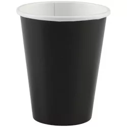 Papierové poháre 8 ks, čierne, 266 ml - Amscan