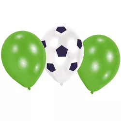 Latexové balóniky na futbalovú párty, 6 ks, 22,8 cm - Amscan