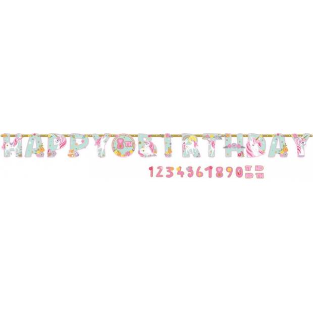 Girlanda happy birthday Unicorn 320 x 25,4 cm