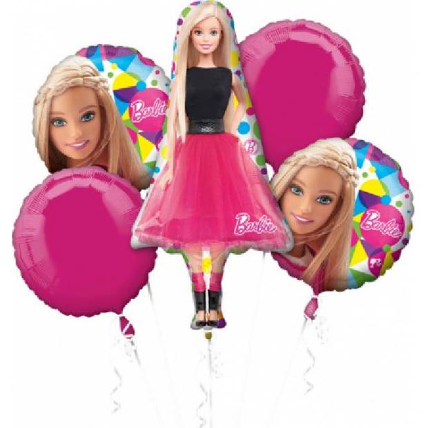 Fóliové balóniky súprava 5 ks Barbie