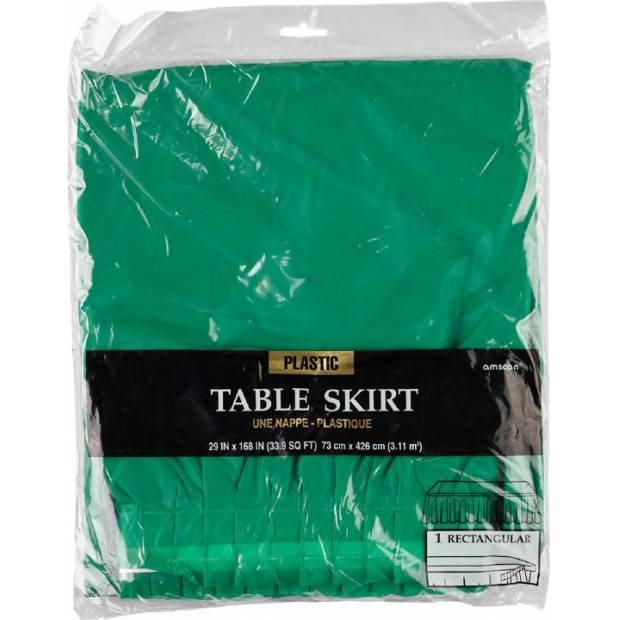 Rautová sukně na stůl zelená 426 x73cm