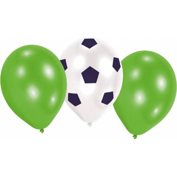 Latexové balóniky na futbalovú párty 6 ks 22,8 cm