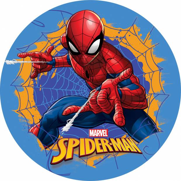 Jedlý papier Spiderman v pavučine 20 cm