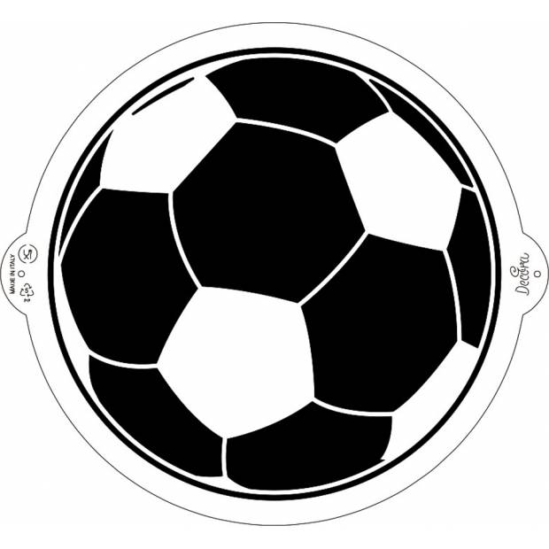Stencil šablóna na tortu futbalová lopta 25 cm