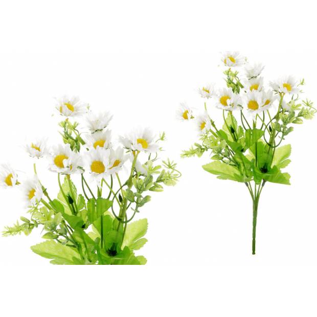 Heřmánek, puget, barva bílá. Květina umělá. KN5105-WH Art