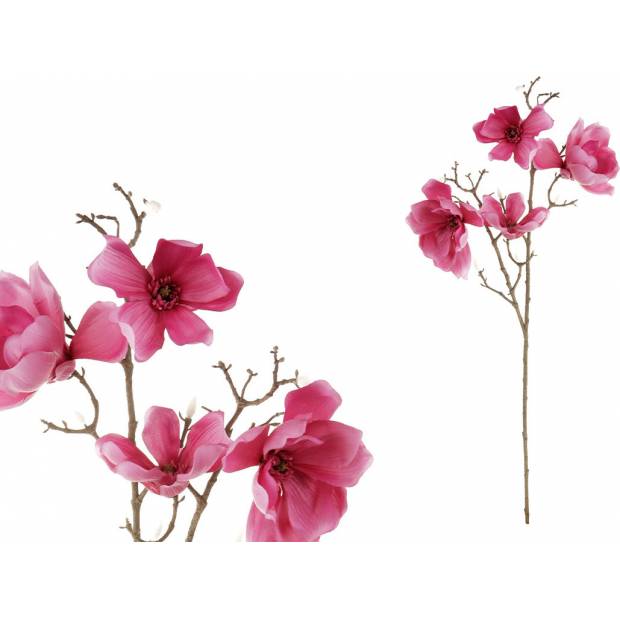 Magnolie, 4 květy, tm.růžová barva. UKK211-PINK-DK Art