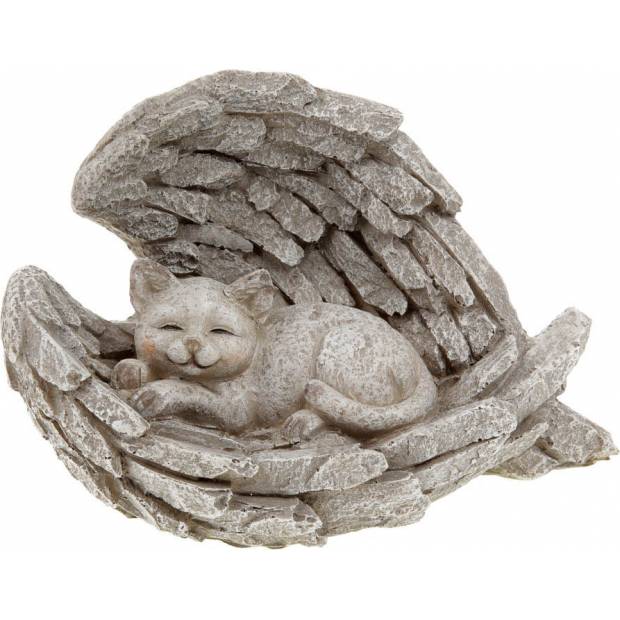 Andělská křídla s kočkou, dekorace z polyresinu. ZS4418 Art