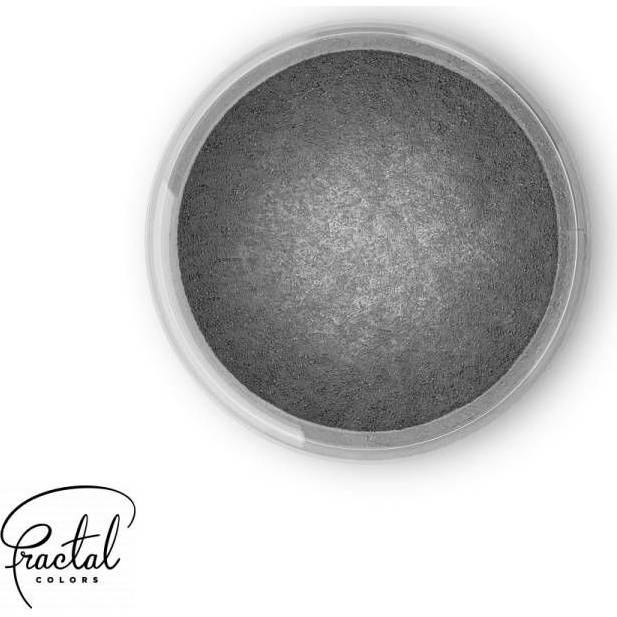 Dekoračný práškový perleťový prášok Fractal - Dark Silver (2,5 g) - dortis
