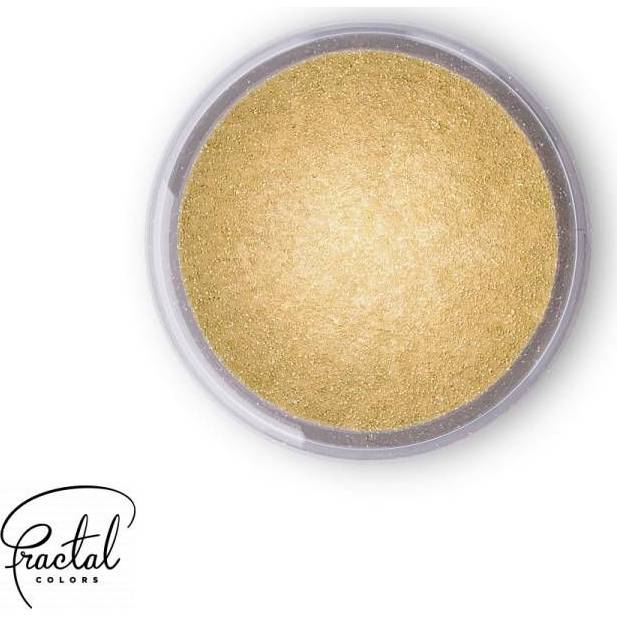 Dekoračná prášková perleťová farba Fractal - Golden Shine (3,5 g) - dortis
