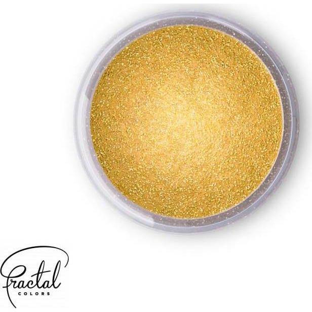 Dekoračná prášková perleťová farba Fractal - Sparkling Gold (3,5 g) - dortis