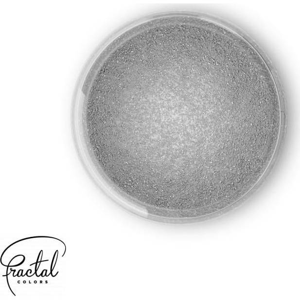 Dekoračný práškový perleťový prášok Fractal - Sparkling Dark Silver (3,5 g) - dortis