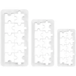 Sada vykrajovačov 3 kusy Geometric - puzzle - PME