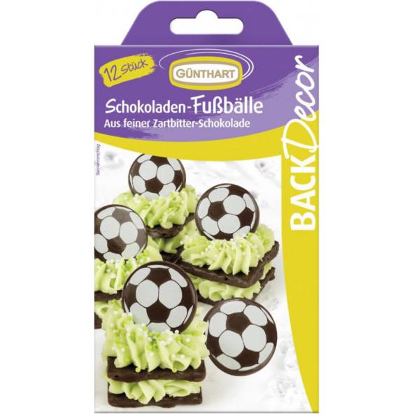 Čokoládová dekorácia futbalová lopta 12 ks