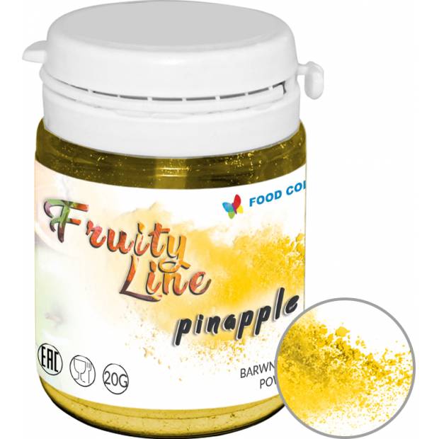Prírodná prášková farba Food Colours FruityLine (20 g) Pineapple WS-PN-006 dortis