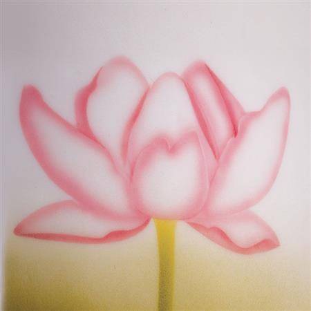 Stencil pre airbrush lotos