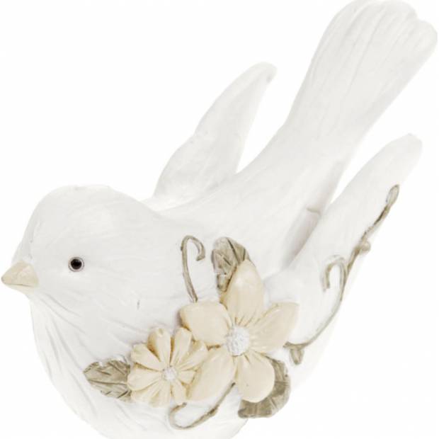 Ptáček z polyresinu barva bílá AP737-WH Art