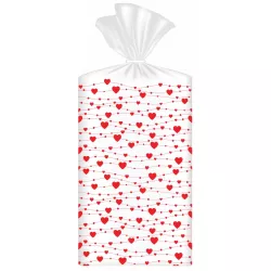 Maličká taštička na sladkosti a čokoládu 10ks 21x11cm srdiečka - Alvarak