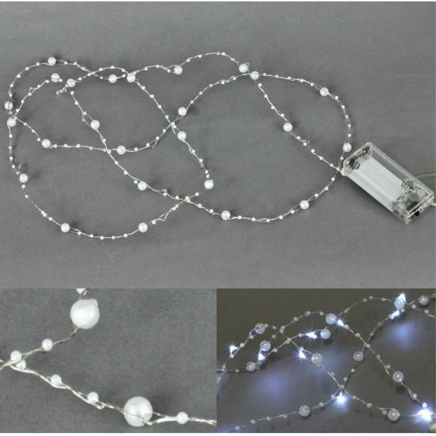 Řetěz s LED světýlky na baterie  barva studená bílá LED877187 Art