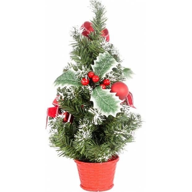 Stromeček ozdobený, umělá vánoční dekorace, barva červeno-bílá YS20-013 Art