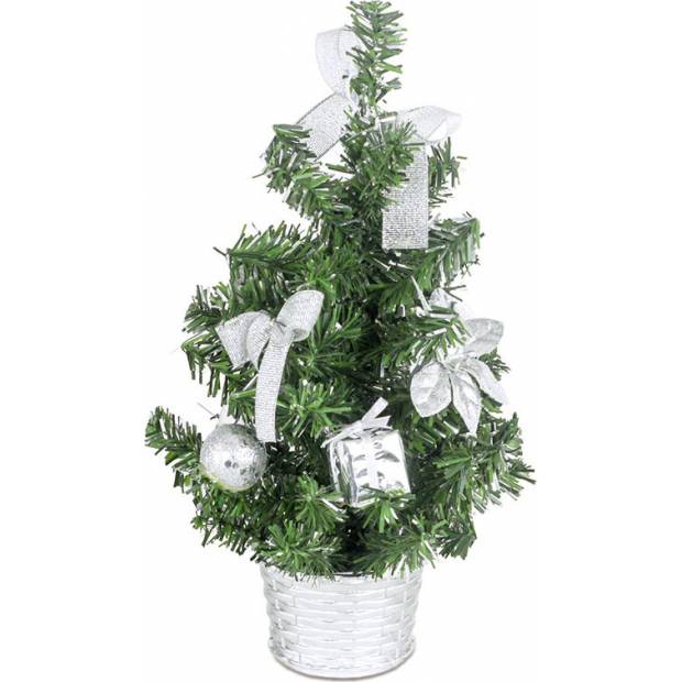 Stromeček ozdobený, umělá vánoční dekorace, barva stříbrná YS20-014 Art