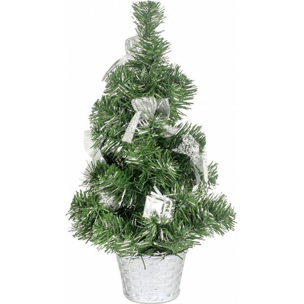 Stromeček ozdobený, umělá vánoční dekorace, barva stříbrná YS20-016 Art