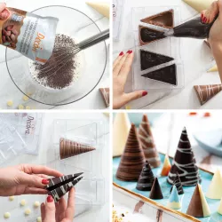 Polykarbonátová forma na čokoládu kužeľ stredná - Decora