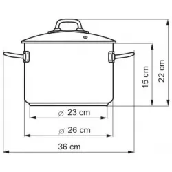 Hrniec PROFESSIONAL s pokrievkou, priemer 26 cm, objem 6,5 l - Kolimax