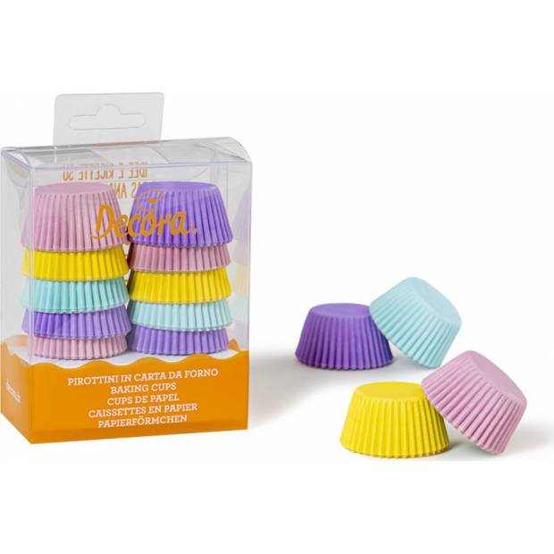 Košíčky na mafiny mini pastelové 200 ks 3,2 × 2,2 cm