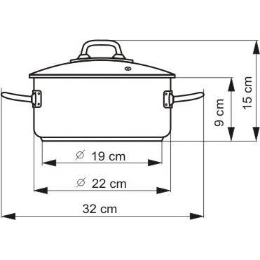 Hrniec PROFESSIONAL s pokrievkou, priemer 22 cm, objem 3,0 l - Kolimax