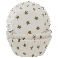 Košíčky na muffiny zlaté hviezdy 50x33 mm - House of Marie