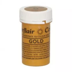Gélová farba perleťová Sugarflair (25 g) Gold 5032 torta - Sugarflair